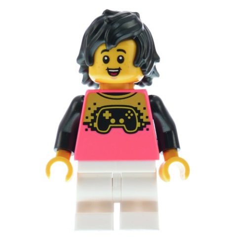Minifigurka LEGO Boy, Coral Jacket, Medium White Legs,