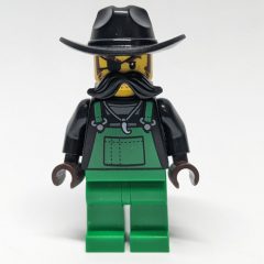 Minifigurka LEGO Criminal, Snake Rattler, Green Overalls