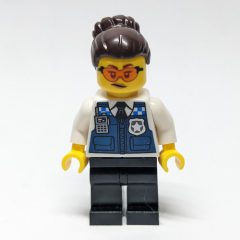 Minifigurka LEGO Gracie Goodhart, Dark Blue Police Vest, Dark Brown Hair