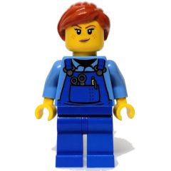 Minifigurka LEGO Woman, Blue Overalls