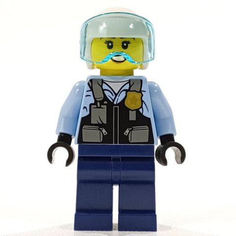 Minifigurka LEGO Rooky Partnur, White Helmet, Dark Blue Legs