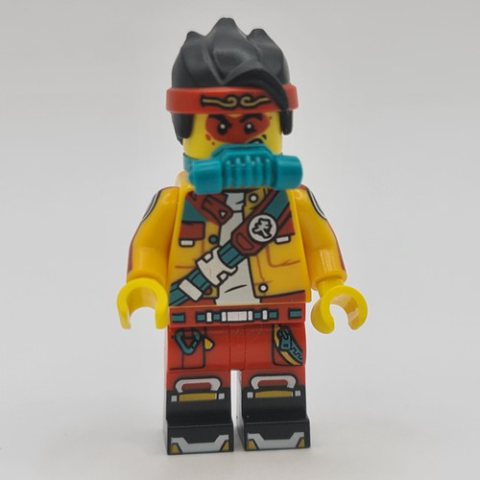 Minifigurka LEGO Monkie Kid, Bright Light Orange Jacket, Breathing Apparatus