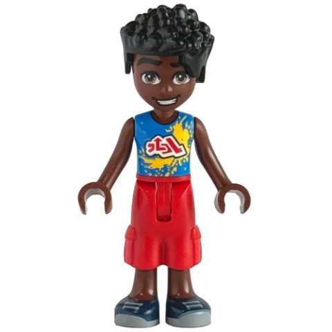 Minifigurka LEGO Zac - Blue Top, Red Pants