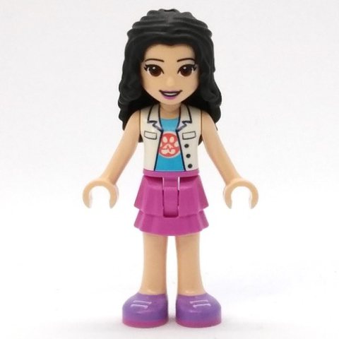Minifigurka LEGO Emma - White Coat, Dark Pink Skirt