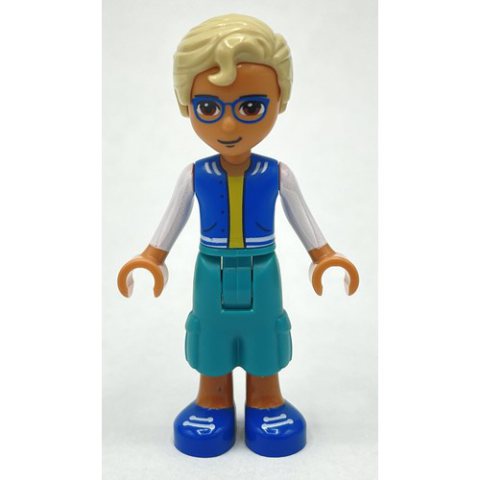Minifigurka LEGO Sebastian - Blue Jacket, Dark Turquoise Pants, Tan Hair
