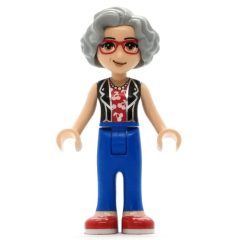 Minifigurka LEGO Dottie - Black Top, Blue Pants, Light Bluish Grey Hair