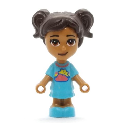 Minifigurka LEGO Maya - Medium Azure Dress, Dark Brown Hair