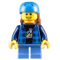 Minifigurka LEGO Kid - Dark Blue Torso, Medium Blue Legs, Dark Azure Helmet, Backpack