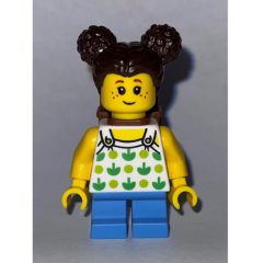 Minifigurka LEGO Kid - White Torso, Medium Blue Legs, Dark Brown Hair, Backpack