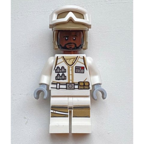 Minifigurka LEGO Rebel Trooper in Hoth Uniform, Dark Tan Hat, Reddish Brown Head
