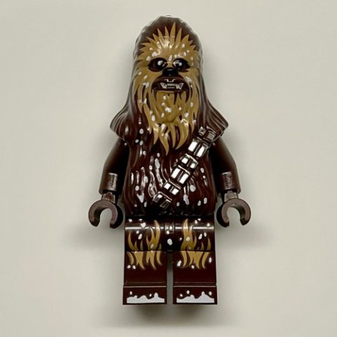 Minifigurka LEGO Chewbacca - Dark Brown Torso with Medium Nougat, Snow Print
