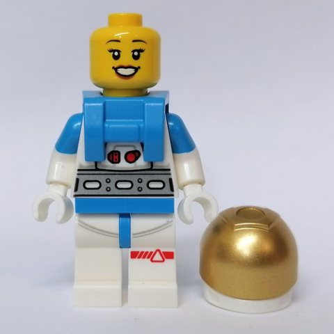 Minifigurka LEGO Astronaut, Female, White Suit, Gold Visor, Open Mouth