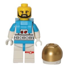 Minifigurka LEGO Astronaut, Male, White Suit, Gold Visor, Beard