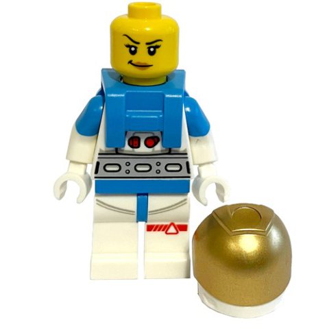 Minifigurka LEGO Astronaut, Female, White Suit, Gold Visor, Smirk