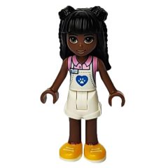 Minifigurka LEGO Priyanka - White Apron and Shorts, Black Hair