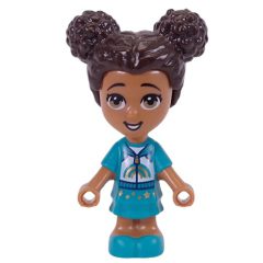 Minifigurka LEGO Liz - Microdoll, Dark Turquoise Outfit, Dark Brown Hair