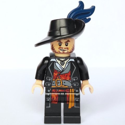 Minifigurka LEGO Hector Barbossa with Plume - 3626c Head