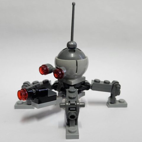 Minifigurka LEGO Dwarf Spider Droid, Dark Bluish Gray Dome, Shooter Cannon