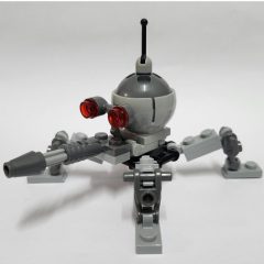 Minifigurka LEGO Dwarf Spider Droid, Dark Bluish Gray Dome, Fixed Dark Bluish Gray Cannon