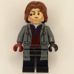 Minifigurka LEGO Rainn DeLaCourt - Dark Bluish Gray Jacket, Red Shirt