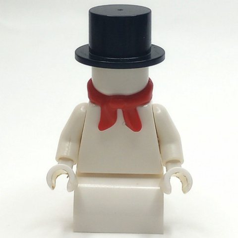 Minifigurka LEGO Snowman - Red Scarf, Black Hat