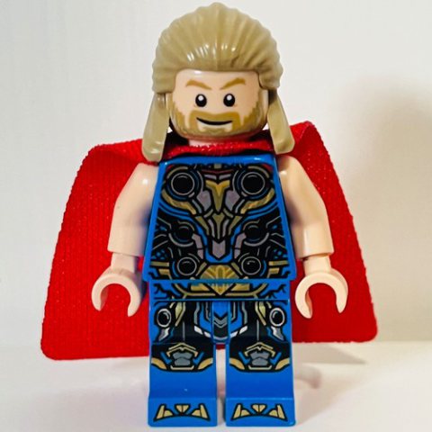 Minifigurka LEGO Thor - Long Hair, Blue Suit