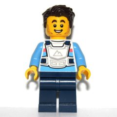 Minifigurka LEGO Harl Hubbs, Stunt Racer Outfit