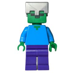 Minifigurka LEGO Zombie, Flat Silver Helmet