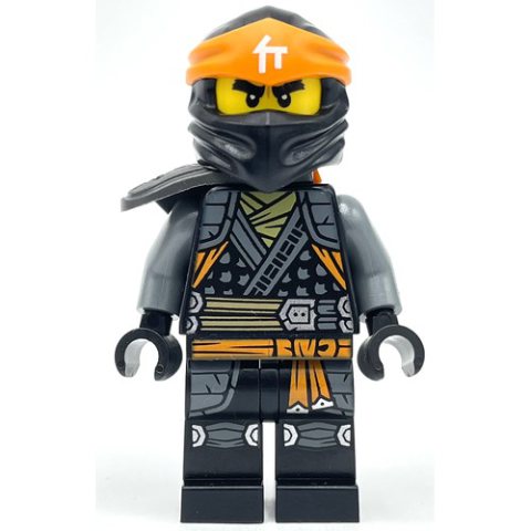 Minifigurka LEGO Cole, Crystalized Robes, Pearl Dark Gray Shoulder Guard