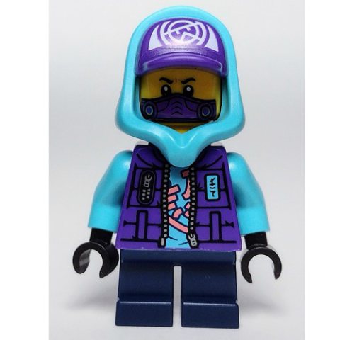 Minifigurka LEGO Lil' Nelson, Medium Azure Hood