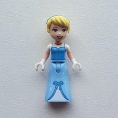 Minifigurka LEGO Cinderella - Bright Light Blue Dress, White Under-Dress, White Hands