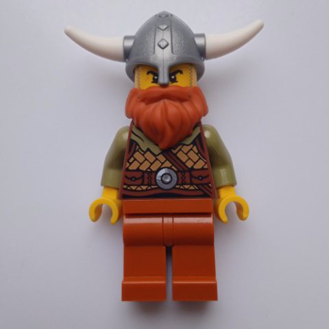Minifigurka LEGO Viking, Dark Orange Beard