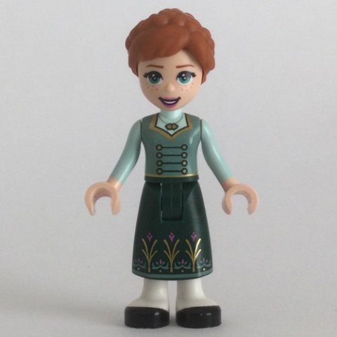 Minifigurka LEGO Anna - Sand Green Tunic, Dark Green Skirt