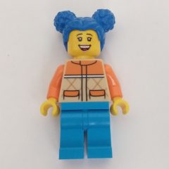 Minifigurka LEGO Woman, Tan Jacket, Blue Hair