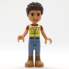 Minifigurka LEGO River - Safety Jacket, Sand Blue Pants