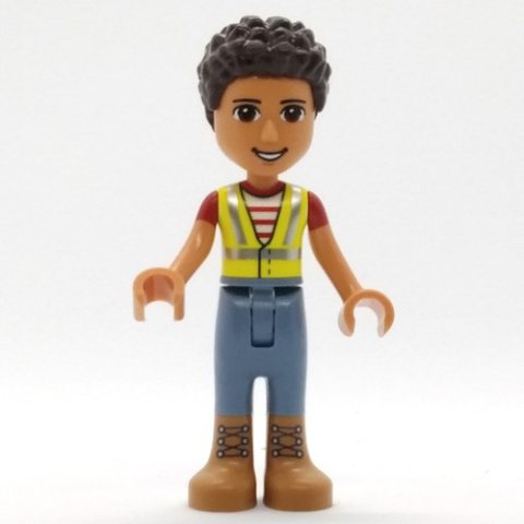 Minifigurka LEGO River - Safety Jacket, Sand Blue Pants
