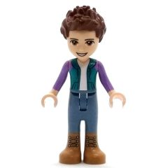Minifigurka LEGO Ethan - Dark Turquoise Shirt, Sand Blue Pants, Reddish Brown Hair
