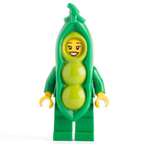 Minifigurka LEGO Peapod Costume Girl, Green Legs