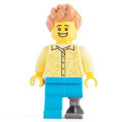 Minifigurka LEGO Man, Bright Light Yellow Shirt, Prosthetic Leg