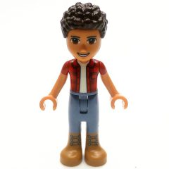 Minifigurka LEGO River - Red Shirt, Sand Blue Pants, Dark Brown Hair