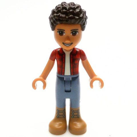 Minifigurka LEGO River - Red Shirt, Sand Blue Pants, Dark Brown Hair