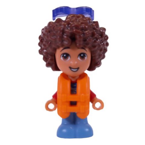 Minifigurka LEGO Santiago - Reddish Brown Hair, Life Vest
