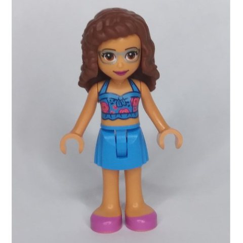Minifigurka LEGO Olivia - Dark Azure Top, Dark Azure Skirt