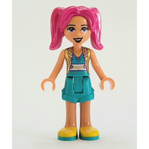 Minifigurka LEGO Camila - Gold Jacket, Dark Turquoise Skirt, Magenta Hair