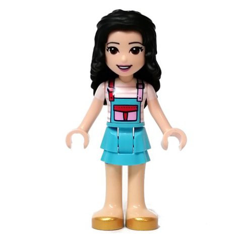 Minifigurka LEGO Emma - White Top, Medium Azure Skirt