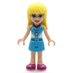 Minifigurka LEGO Stephanie - White/Medium Azure Top, Medium Azure Skirt
