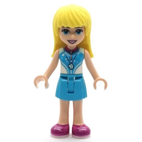 Minifigurka LEGO Stephanie - White/Medium Azure Top, Medium Azure Skirt