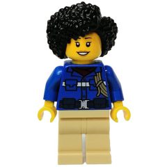 Minifigurka LEGO Maya - Blue Torso, Tan Legs, Black Hair