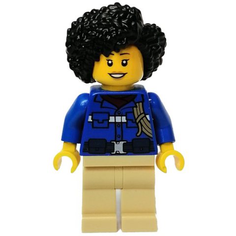 Minifigurka LEGO Maya - Blue Torso, Tan Legs, Black Hair