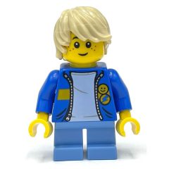 Minifigurka LEGO Kid - Blue Torso, Medium Blue Legs, Tan Hair